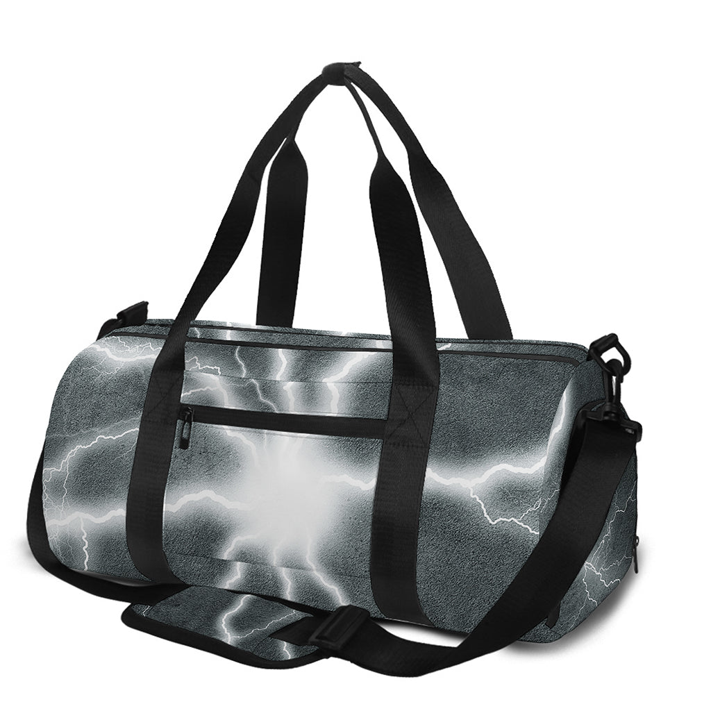 White Lightning Print Gym Bag