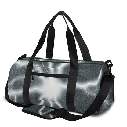 White Lightning Print Gym Bag