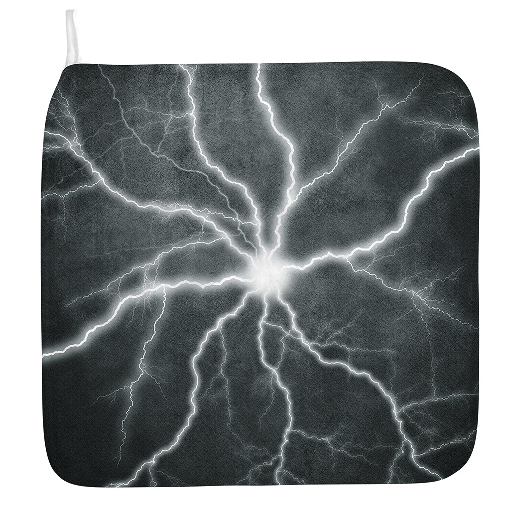 White Lightning Print Hand Towel