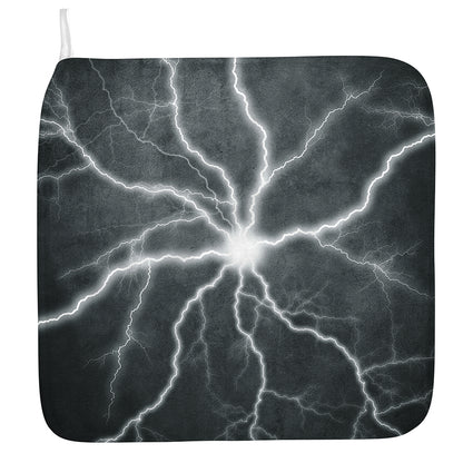 White Lightning Print Hand Towel