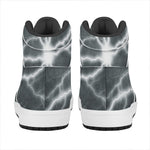 White Lightning Print High Top Leather Sneakers