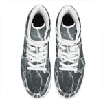 White Lightning Print High Top Leather Sneakers