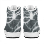 White Lightning Print High Top Leather Sneakers