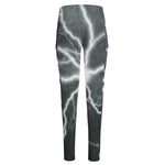 White Lightning Print High-Waisted Pocket Leggings