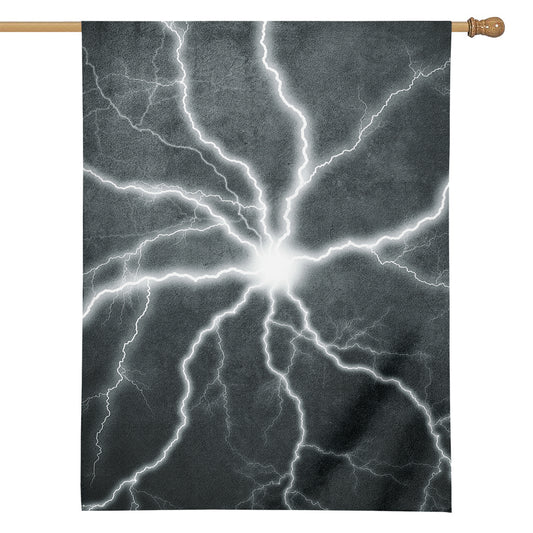 White Lightning Print House Flag
