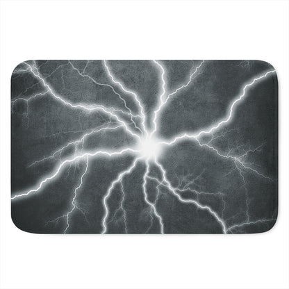 White Lightning Print Indoor Door Mat