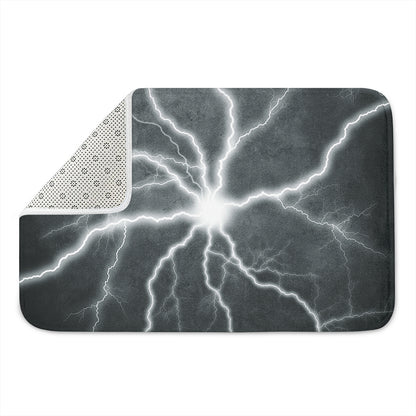 White Lightning Print Indoor Door Mat