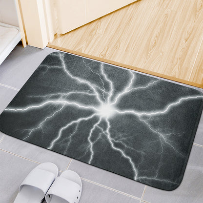 White Lightning Print Indoor Door Mat