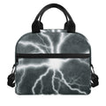 White Lightning Print Insulated Lunch Bag