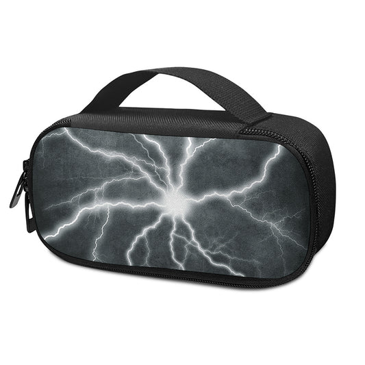 White Lightning Print Insulin Cooler Travel Case