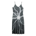 White Lightning Print Jersey Midi Cami Dress