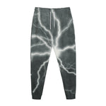 White Lightning Print Jogger Pants