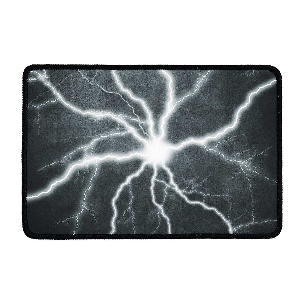 White Lightning Print Kitchen Mat