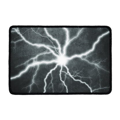 White Lightning Print Kitchen Mat