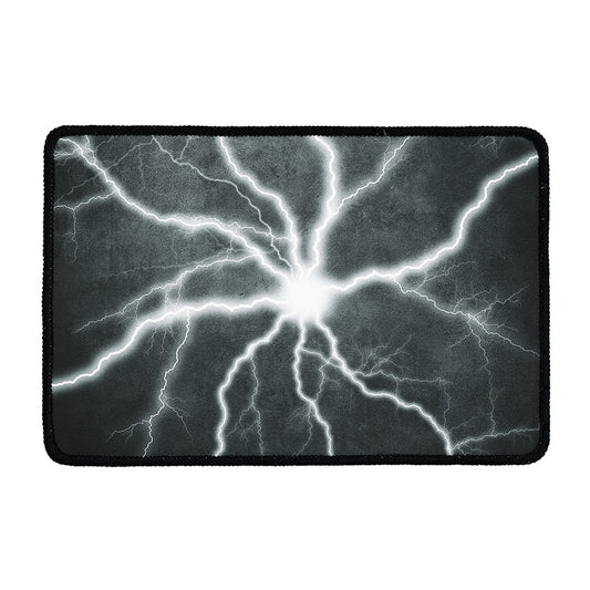 White Lightning Print Kitchen Mat