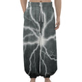 White Lightning Print Lantern Pants