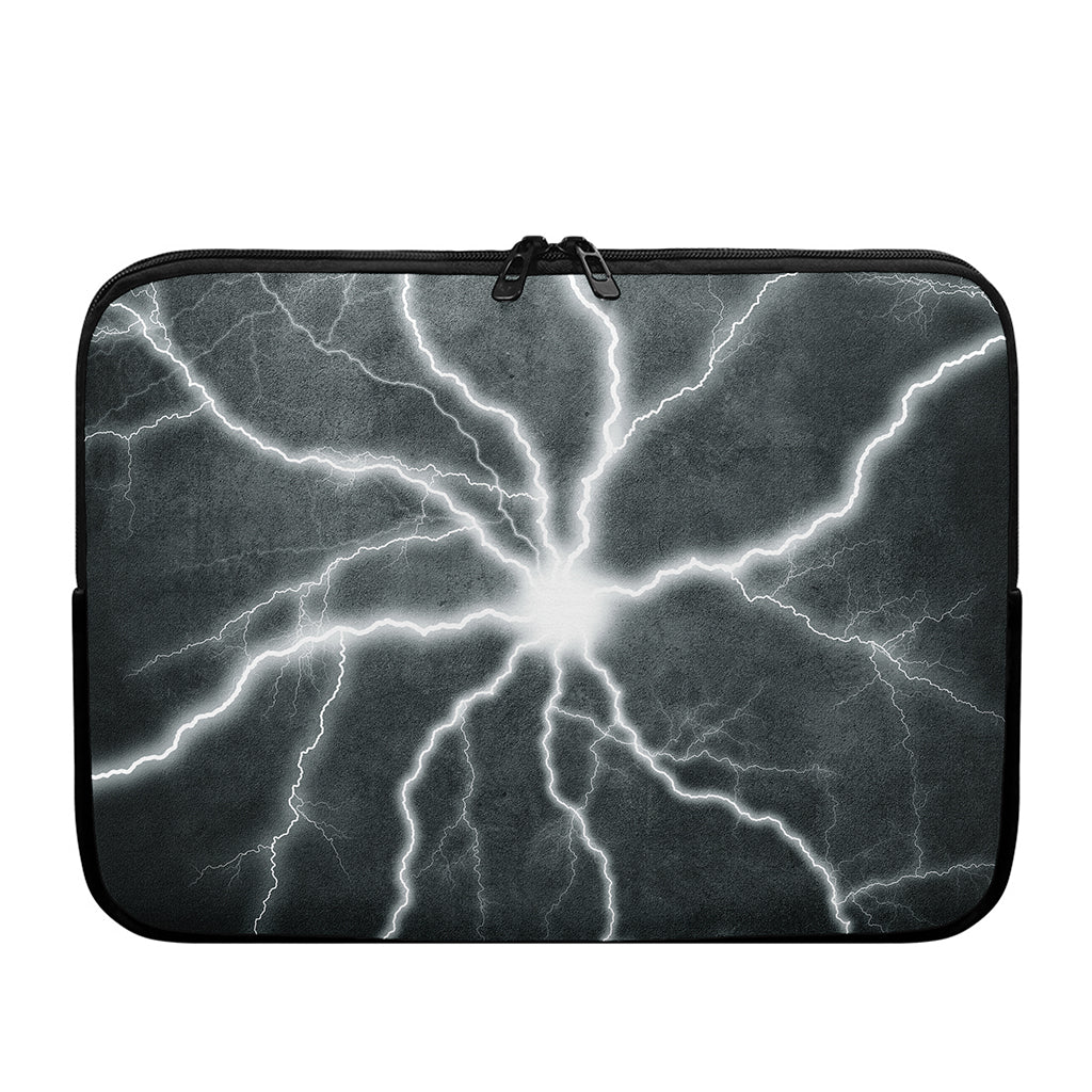 White Lightning Print Laptop Sleeve