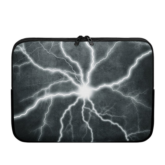 White Lightning Print Laptop Sleeve