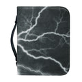 White Lightning Print Leather Bible Cover