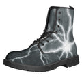 White Lightning Print Lace-Up Boots