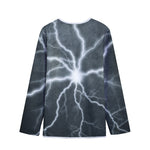 White Lightning Print Long Sleeve Short Coat