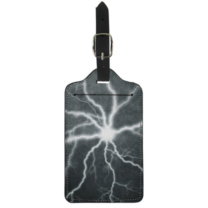 White Lightning Print Luggage Tag