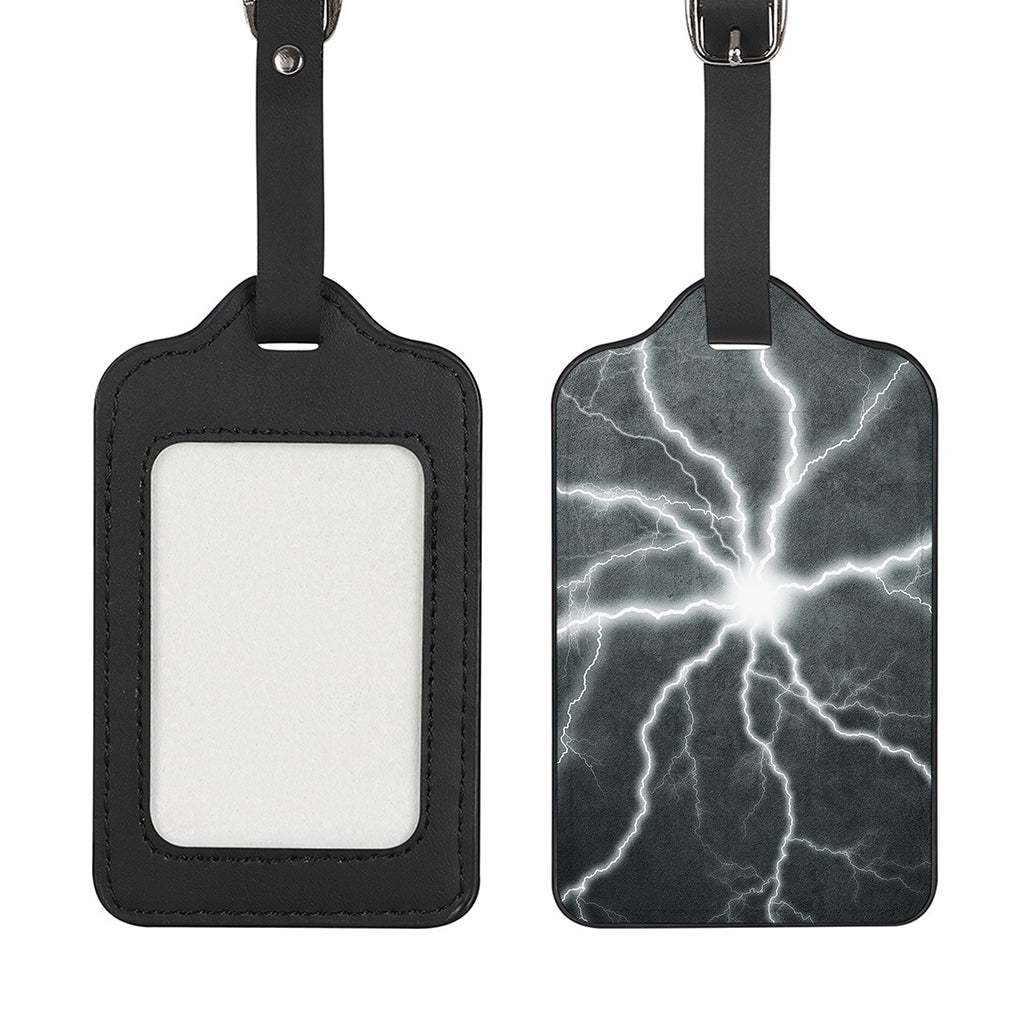 White Lightning Print Luggage Tag