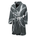 White Lightning Print Men's Bathrobe