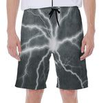 White Lightning Print Men's Beach Shorts