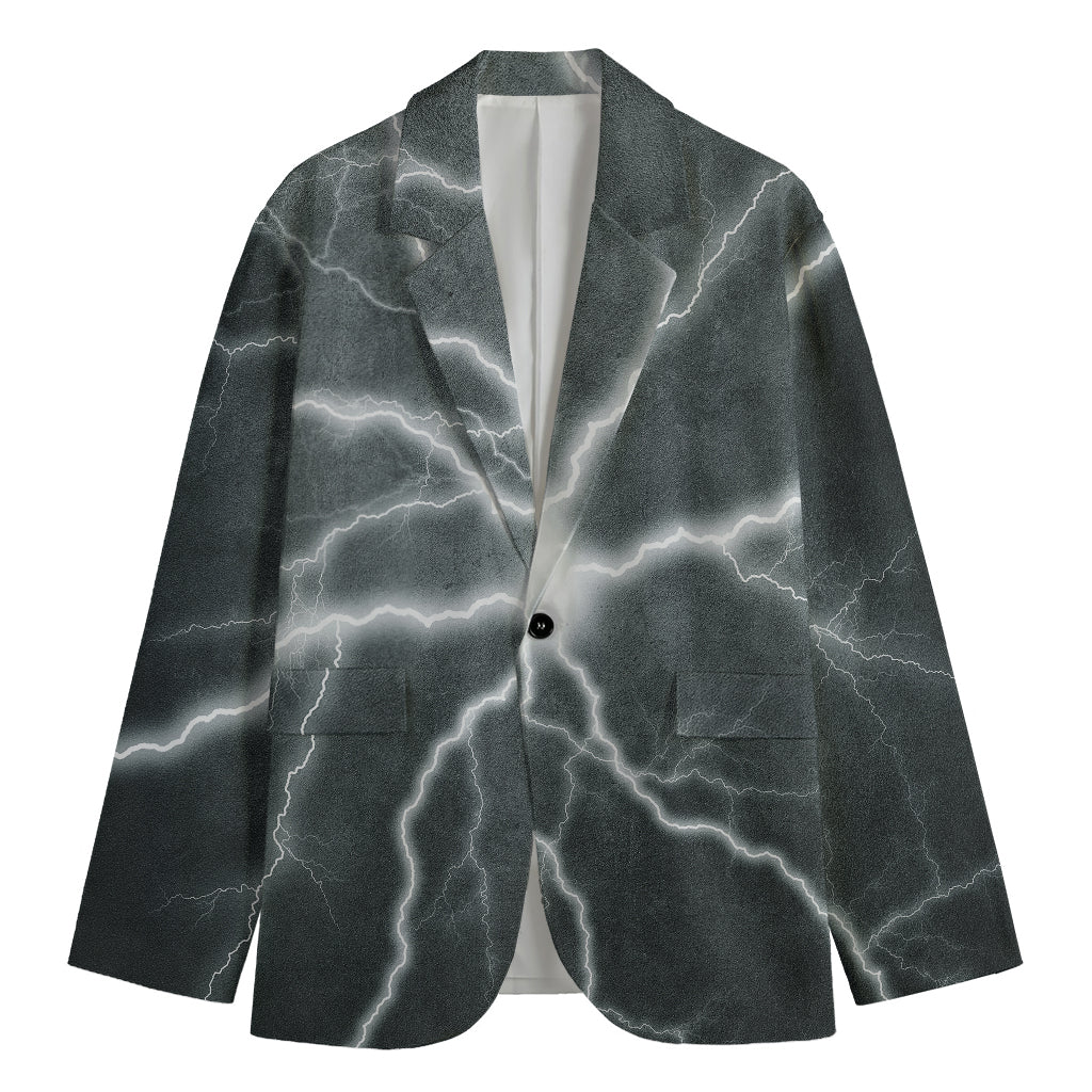 White Lightning Print Men's Blazer
