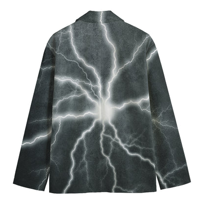 White Lightning Print Men's Blazer
