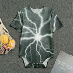 White Lightning Print Men's Bodysuit