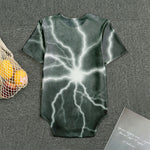 White Lightning Print Men's Bodysuit