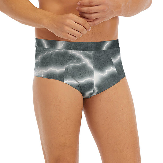 White Lightning Print Men's Briefs
