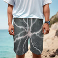 White Lightning Print Men's Cargo Shorts