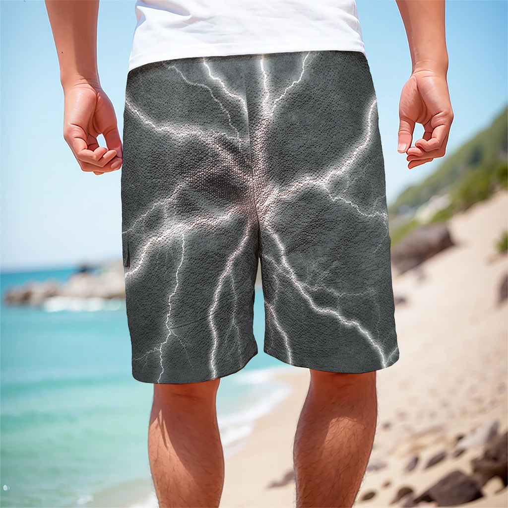White Lightning Print Men's Cargo Shorts