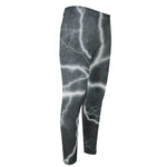 White Lightning Print Men's Compression Pants