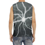 White Lightning Print Men's Fitness Tank Top