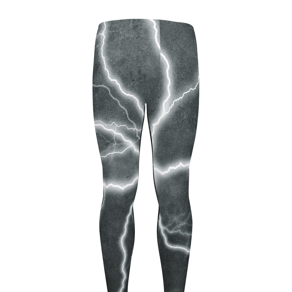 White Lightning Print Men's leggings