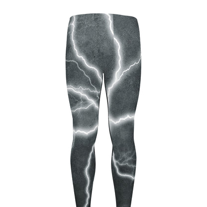 White Lightning Print Men's leggings