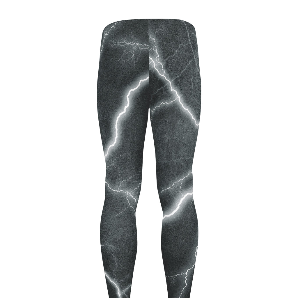 White Lightning Print Men's leggings