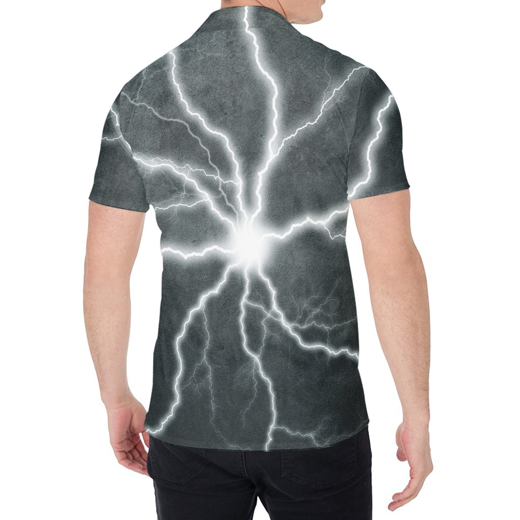 White Lightning Print Men's Shirt