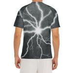 White Lightning Print Men's Short Sleeve Rash Guard