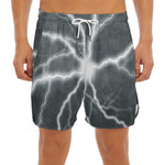 White Lightning Print Men's Split Running Shorts