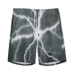 White Lightning Print Men's Sports Shorts
