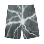 White Lightning Print Men's Sports Shorts