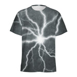 White Lightning Print Men's Sports T-Shirt
