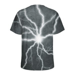 White Lightning Print Men's Sports T-Shirt