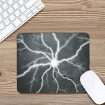 White Lightning Print Mouse Pad