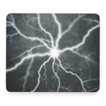 White Lightning Print Mouse Pad